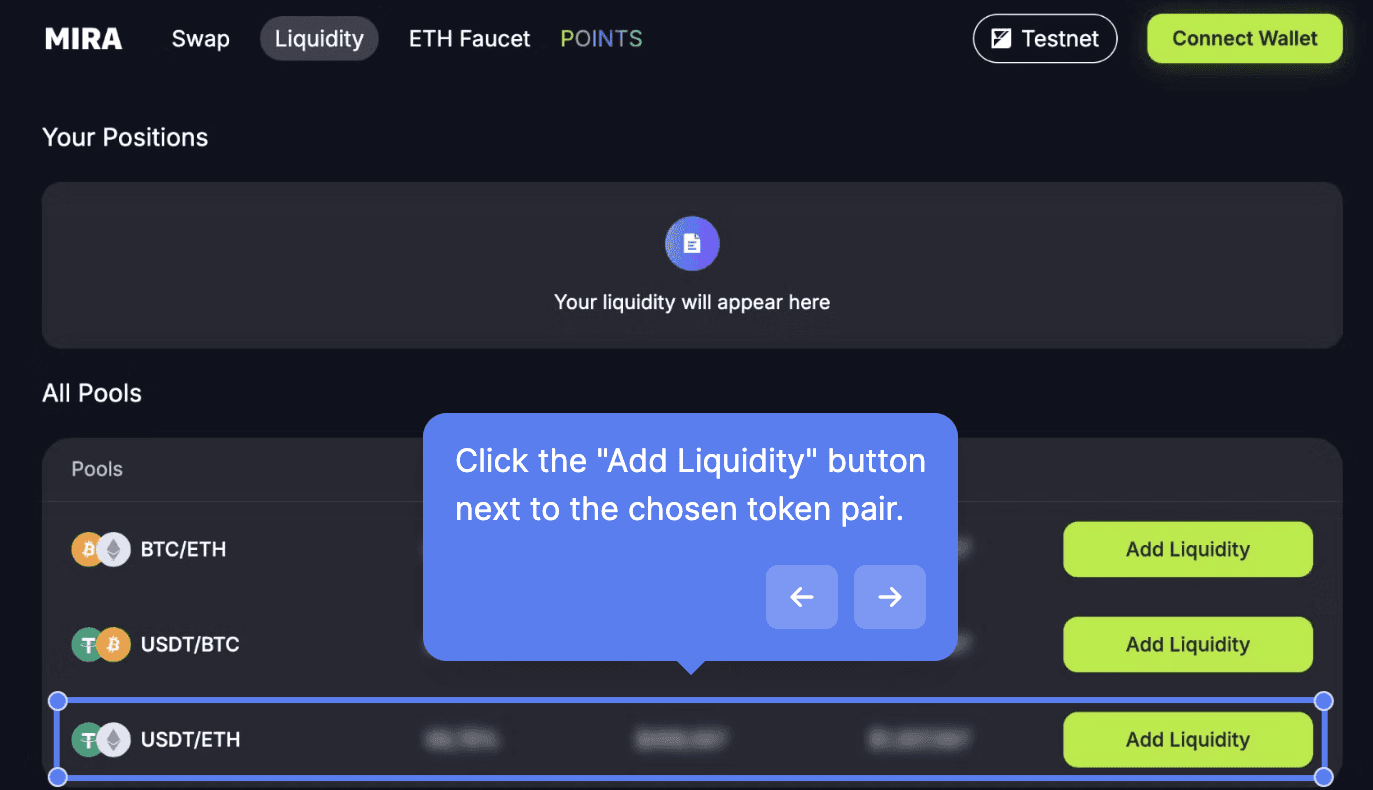Microchain - How to Add Liquidity Step 2