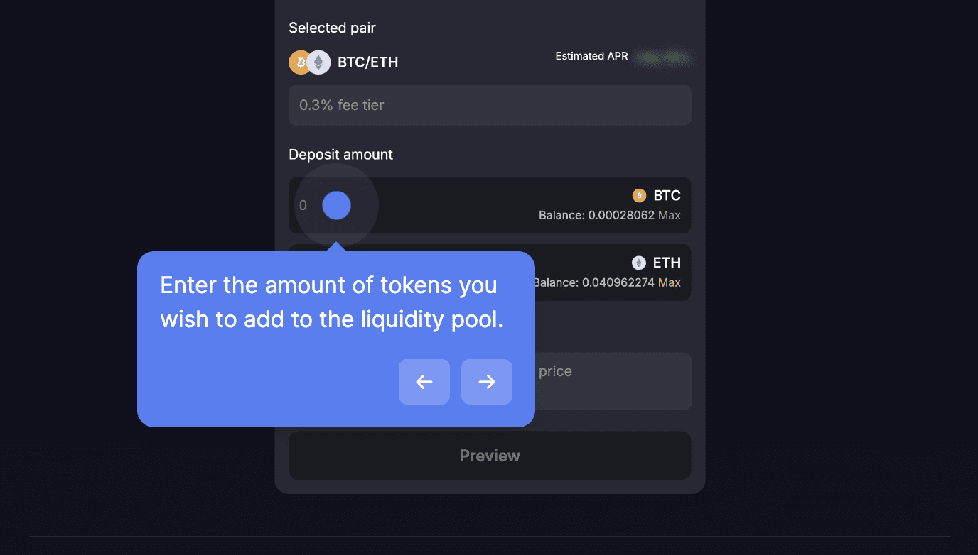 Microchain - How to Add Liquidity Step 3
