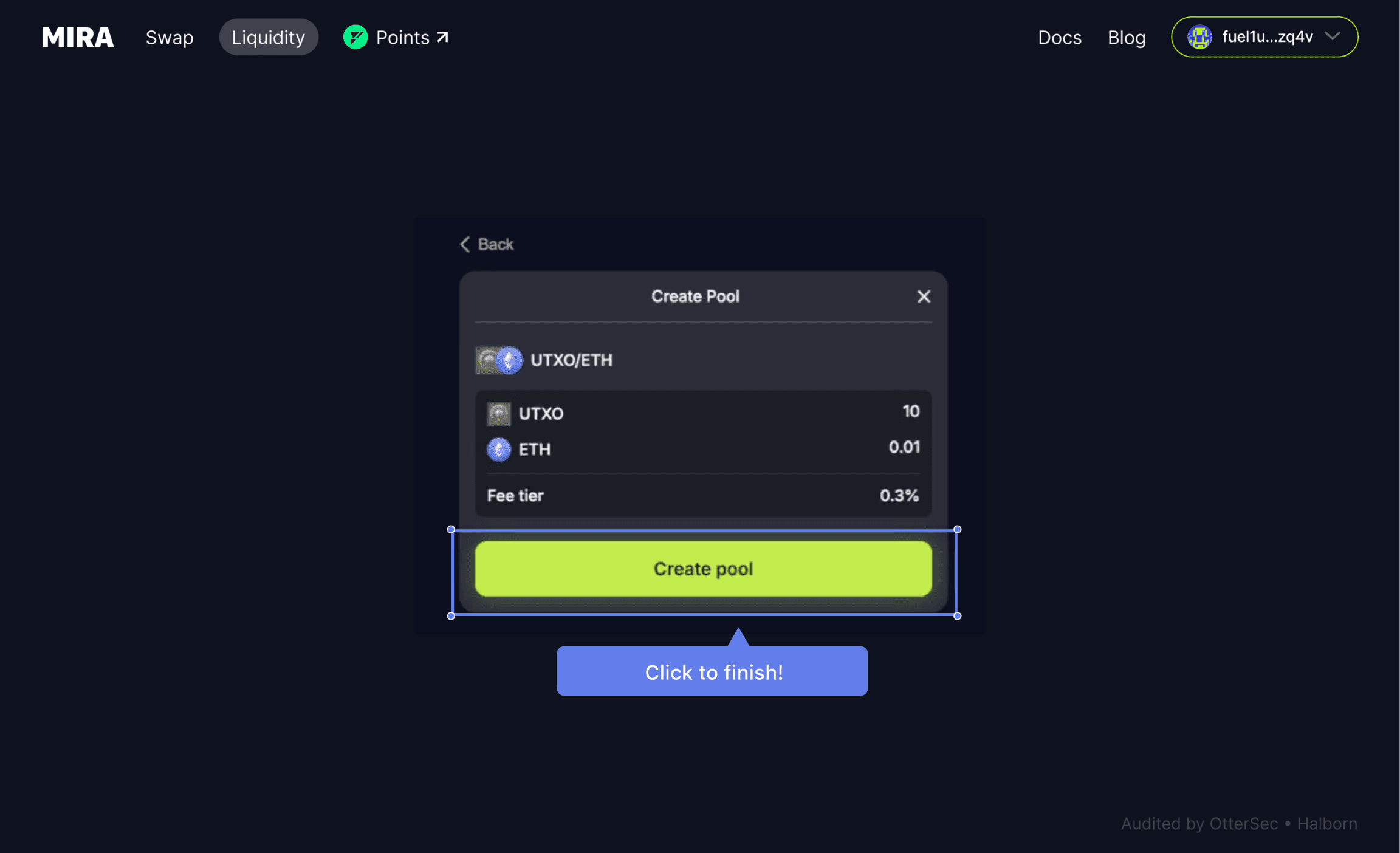 Microchain - How to Add Liquidity Step 7